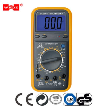 New Style Digital Multimeter VC9802 backlight large lcd display